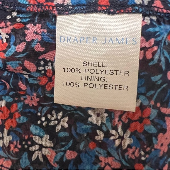 Draper James Floral Jewel Neck Puff Sleeve Blouse Blue Pink Multi XS Feminine - Picture 4 of 5
